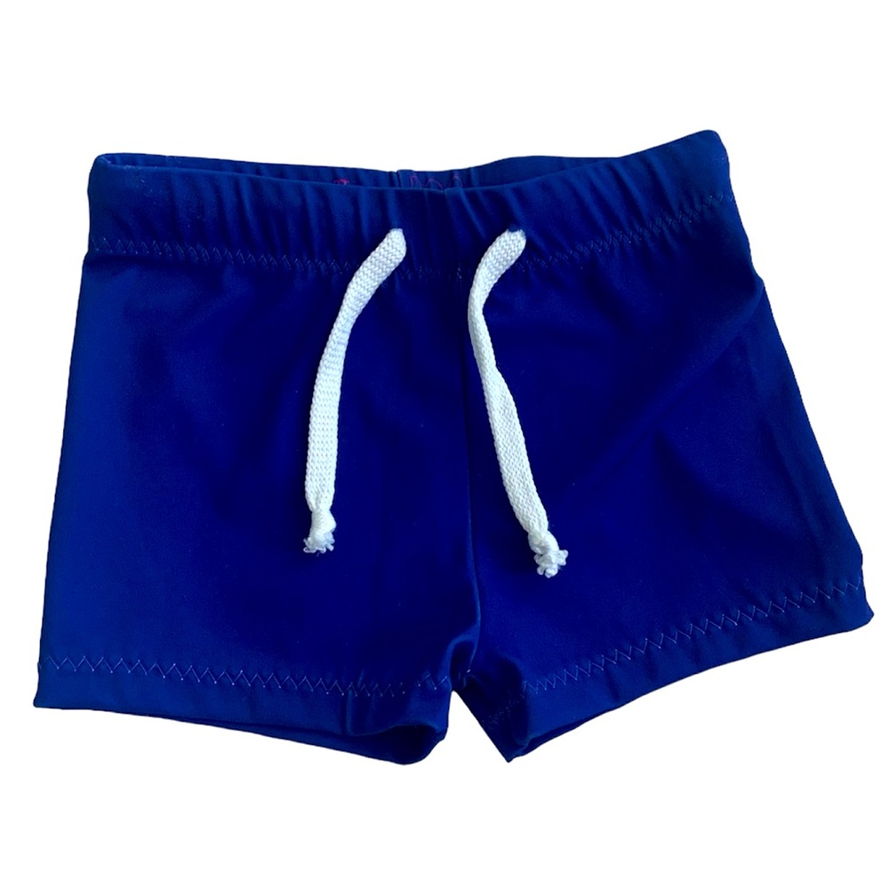 Blue Euro-style Swim Trunks for Baby and Toddler